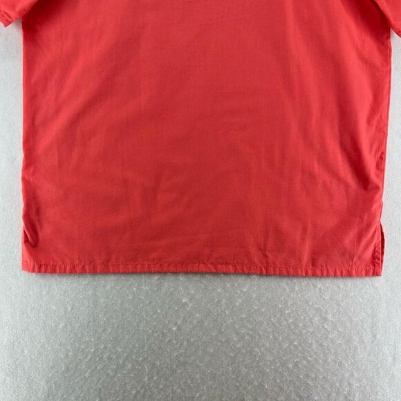 UA Scrubs Top Mens Size L V-Neck Short Sleeve Medical Uniform Melon Orange - Picture 6 of 10